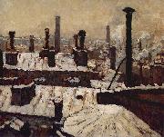 Gustave Caillebotte Toits sous la neige, Paris France oil painting artist